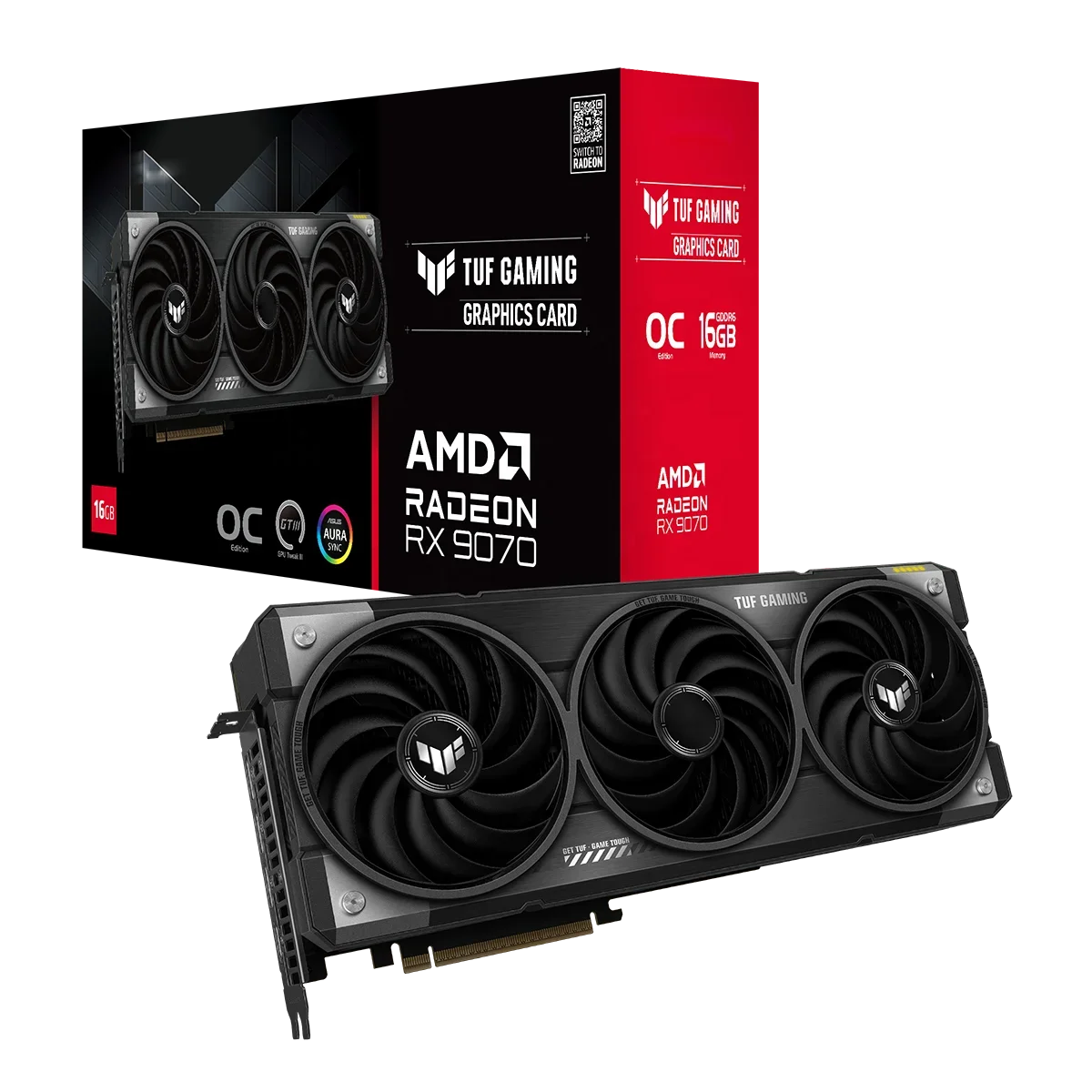 2025 TUF Gaming Radeon RX 9070 - Triple Fan Gaming Graphics Card 16Gb บทวิจารณ์และราคา